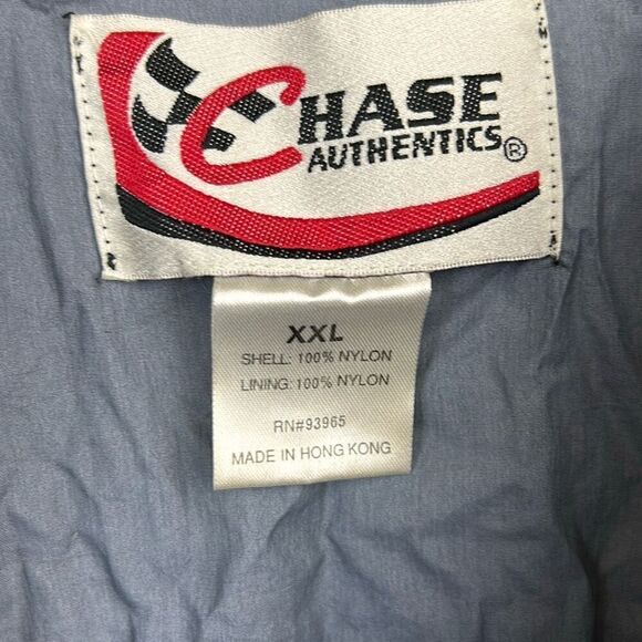 Vtg Elliott Sadler NASCAR Windbreaker Pullover w/Hood Sz XXL m&m's 38 Blue Black - Picture 6 of 10